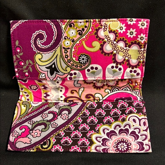 Vera Bradley Pink and Purple Paisley Checkbook holder - Picture 3 of 8